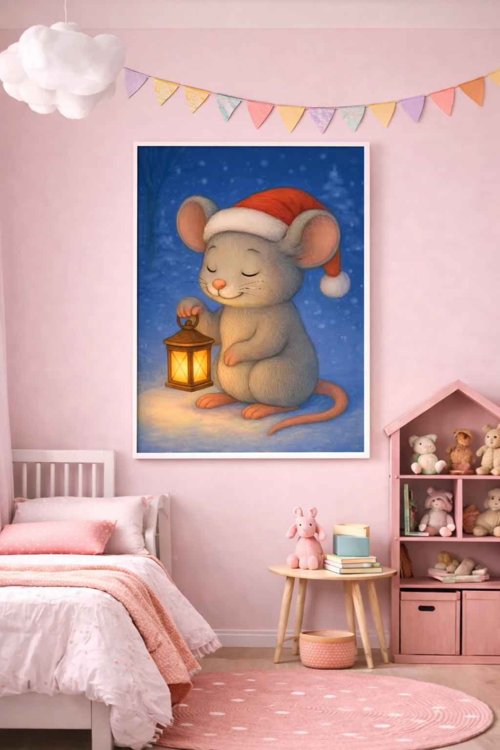 Milas Jahreszeitenzauber Winterbild - Diamond Painting Kit - AI Artwork by SK Moments 60x80cm (eckige Steine)