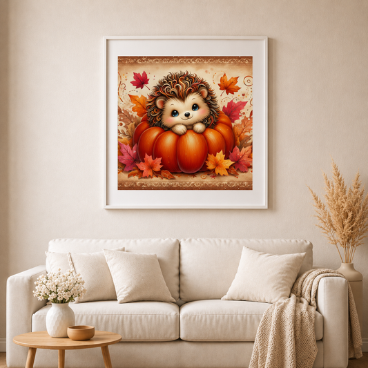 Kleiner Herbstschatz  - Diamond Painting Kit - AI Artwork by Glitzerkrümel 60x60cm (eckige Steine)