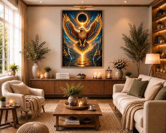 Der Hüter der Sonnenfinsternis - Diamond Painting Kit | 70*87 cm | 100 DMC-Farben | Artwork by SK Moments
