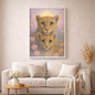 Liora und Naru - Die Wächter des Lichts Frühlingsbild - Diamond Painting Kit - AI Artwork by SK Moments 50x70cm (eckige Steine)