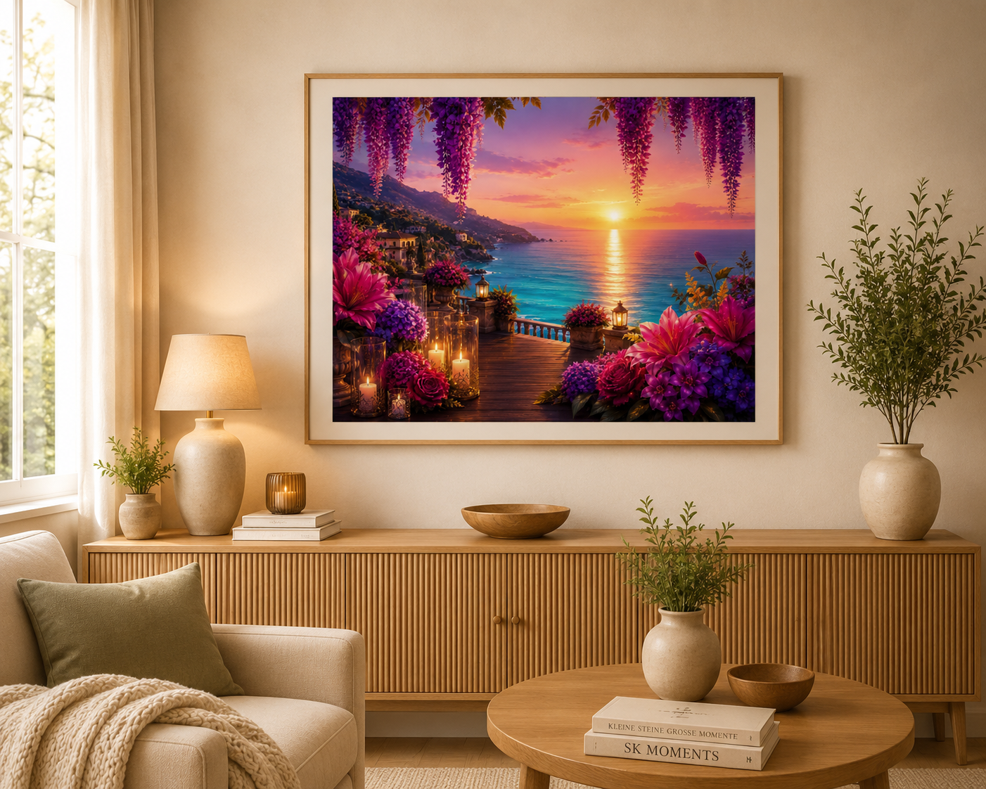 Lavendelträume am Türkismeer - Diamond Painting Kit - Artwork by SK Moments