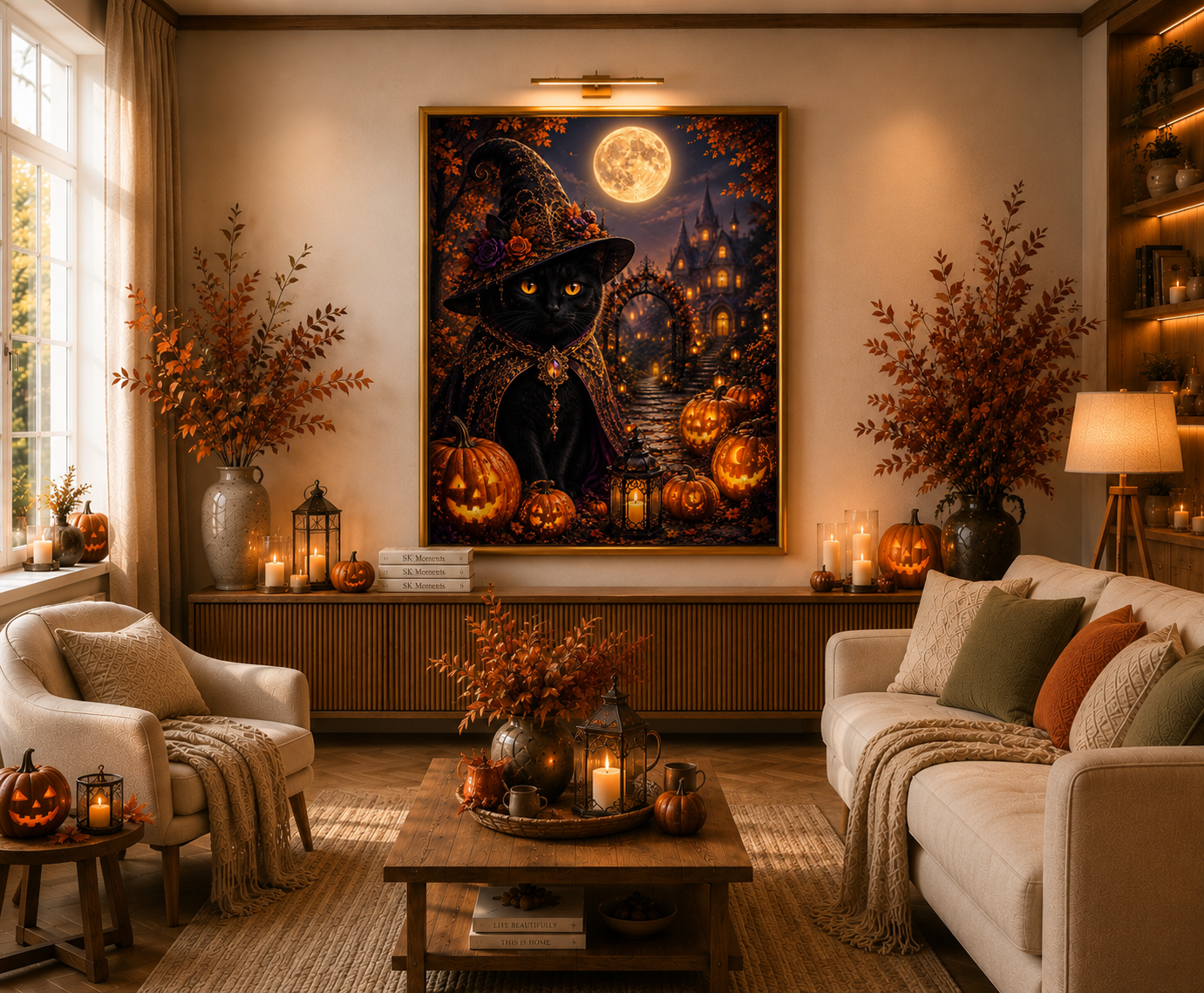 Mondlicht & Hexenzauber  - Diamond Painting Kit | 70*87 cm | 121 DMC-Farben | Artwork by SK Moments