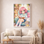 Kuschelige Lesestunde - Diamond Painting Kit - AI Artwork by Farbenzauberwelt 50x70cm (eckige Steine)