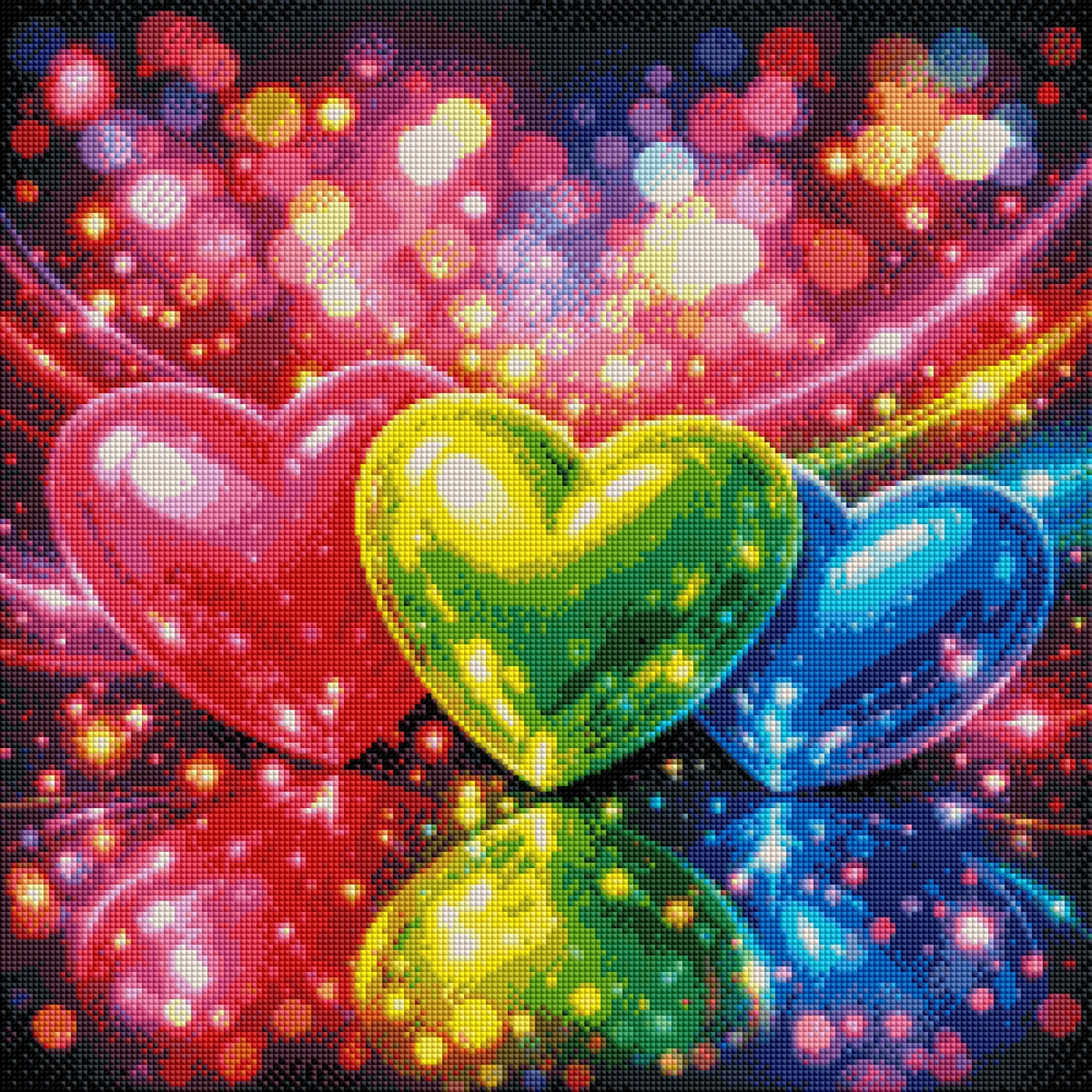 Neon Love - Diamond Painting Kit - AI Artwork by SK Moments 50x50cm (eckige Steine)