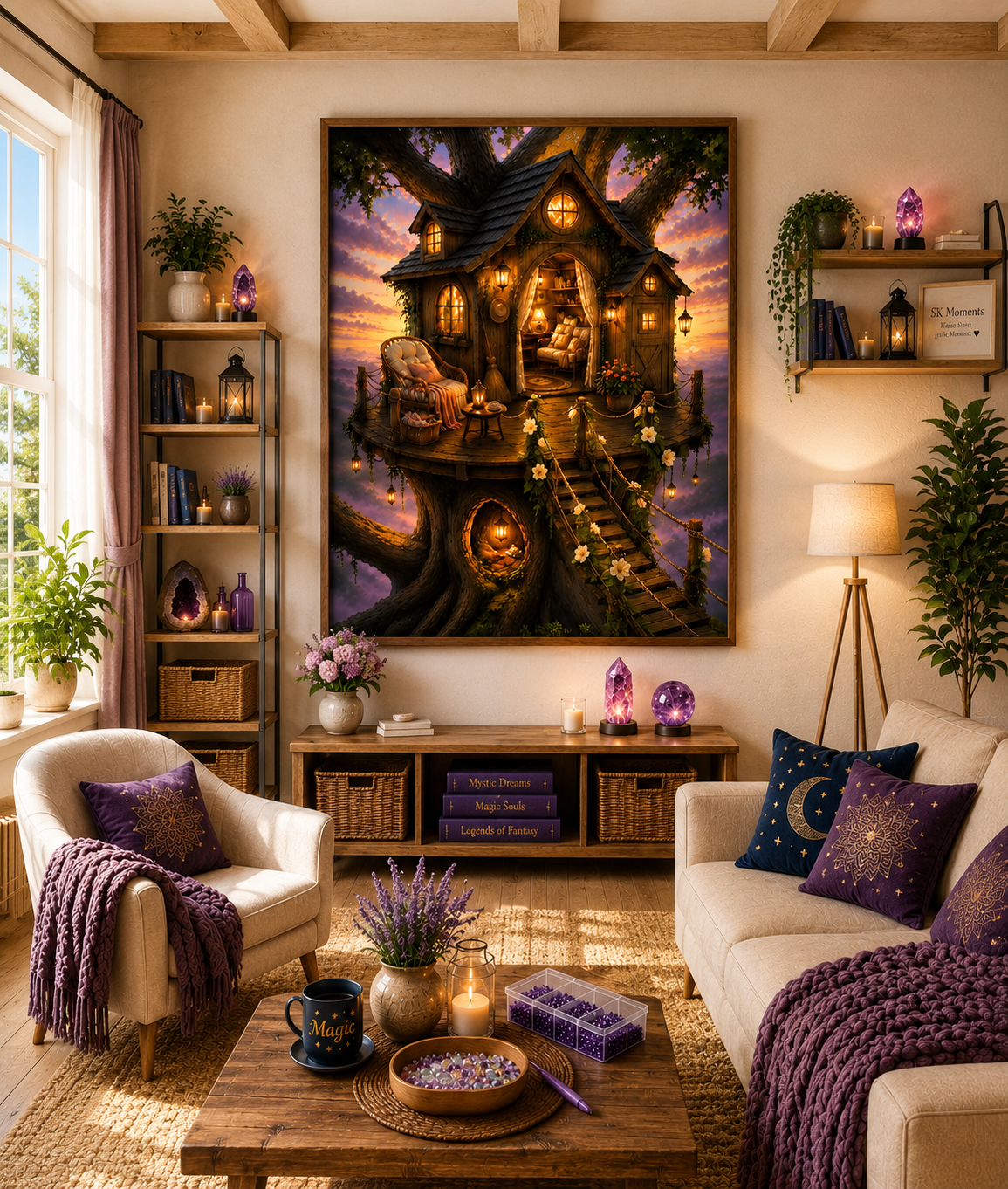 Jewels of the Sky - Diamond Painting Kit | 60*90 cm | 95 DMC Colors | Artwork by Glitzerpause.Ai