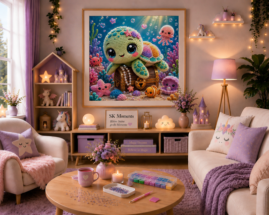 The Little Treasure Hunter - Diamond Painting Kit | 55*50 cm | 68 DMC Colors | Artwork by Glitzerkrümel
