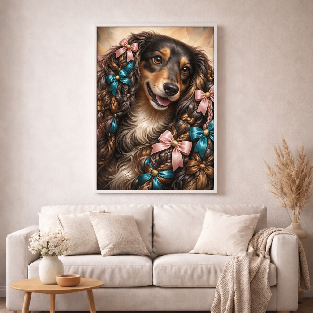 Pretty Daisy - Diamond Painting Kit - AI Artwork by Planetenparty 50x70cm (eckige Steine)