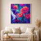 Mohnblütenfee mit 120 Farben - Diamond Painting Kit -  Artwork by shiny_unicorn.ai 80x80cm (eckige Steine)