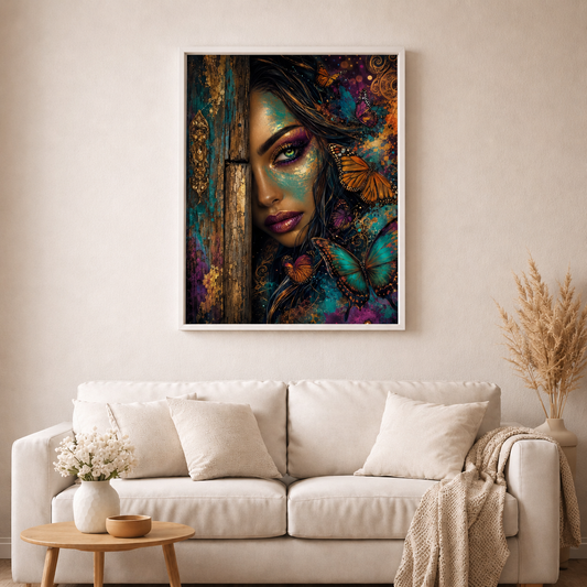 Verborgene Magie mit 100 Farben - Diamond Painting Kit - AI Artwork by SK Moments 70x95cm (eckige Steine)