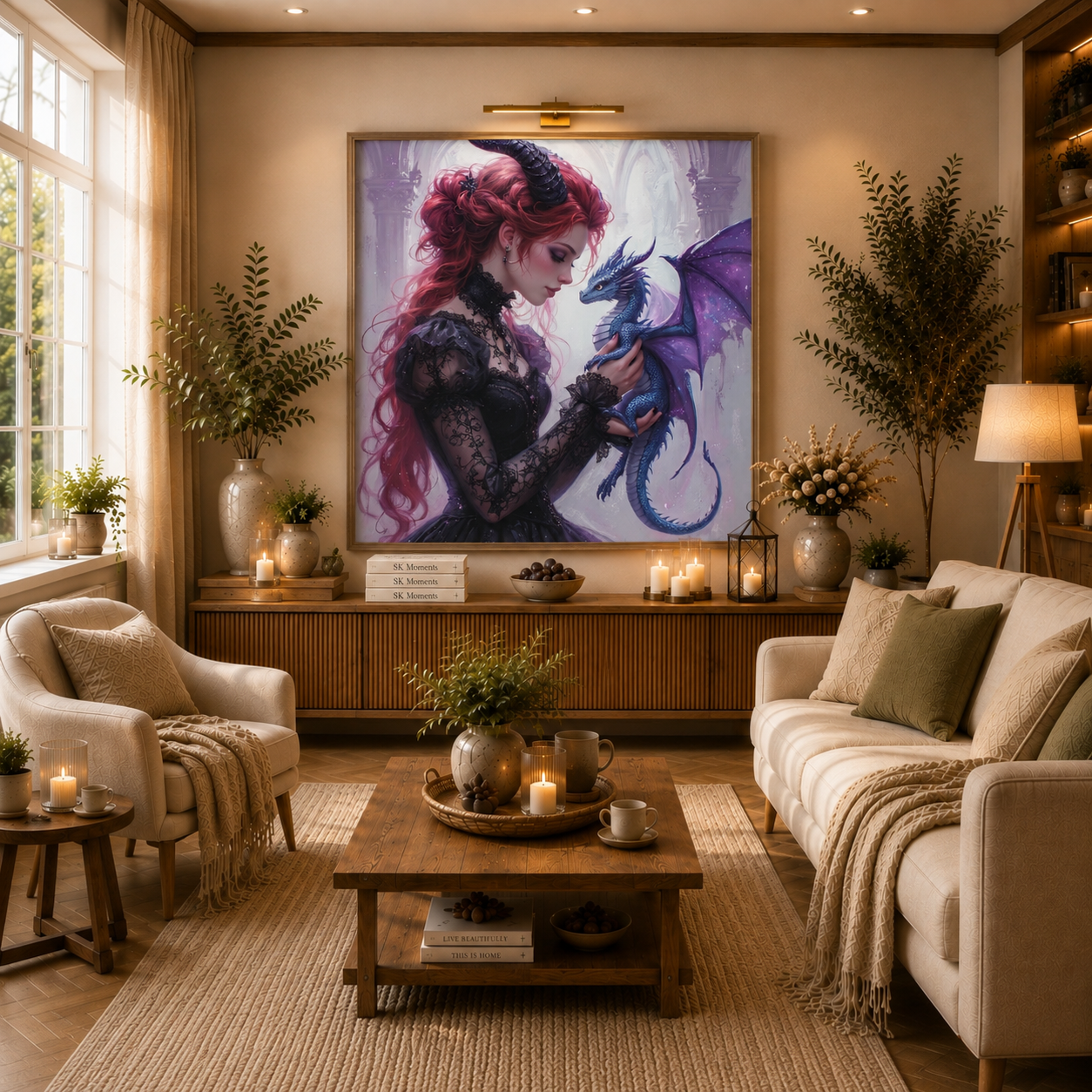 Seelengefährten - Diamond Painting Kit | 70*70 cm | 88 DMC-Farben | Artwork by Lexxy.Ai