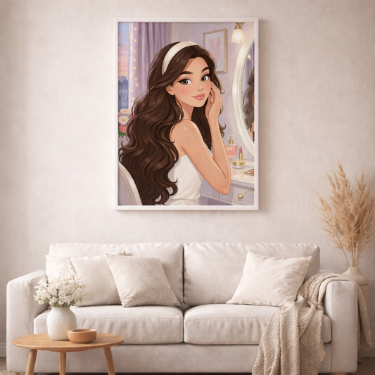 Abendglanz - Diamond Painting Kit - AI Artwork by Farbenzauberwelt 50x70cm (eckige Steine)
