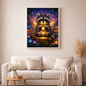 Magischer Waschbär - Diamond Painting Kit - AI Artwork by SK Moments 50x50cm (eckige Steine)