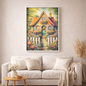 Traumgarten - Diamond Painting Kit - AI Artwork by Planetenparty 50x70cm (eckige Steine)
