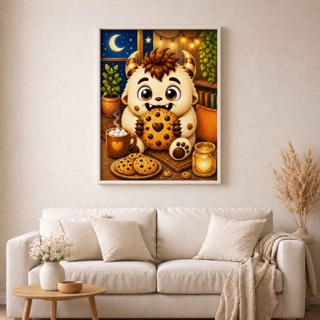 Gemütliche Keksmomente - Diamond Painting Kit - AI Artwork by SK Moments 50x60cm (eckige Steine)