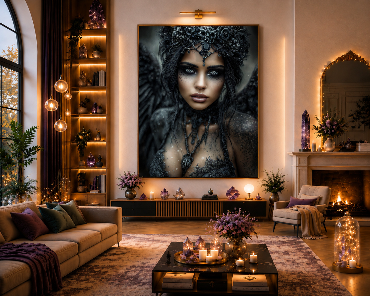 Obsidian Queen - Diamond Painting Kit - Artwork by Ray Spark