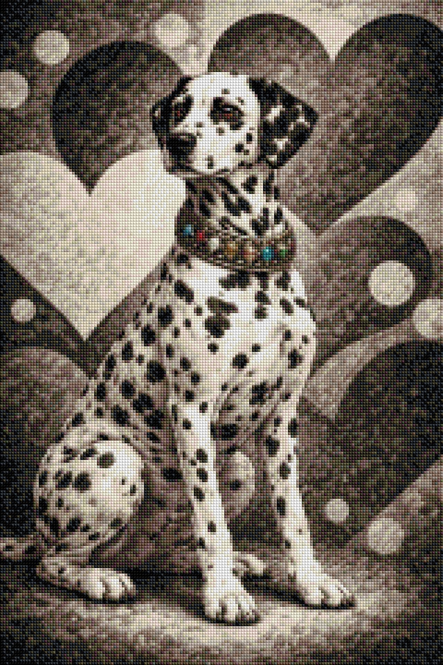 Royaler Dalmatiner - Diamond Painting Kit - AI Artwork by Planetenparty 40x60cm (eckige Steine)