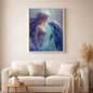 Eins mit dem Ozean mit 110 Farben - Diamond Painting Kit - KI Artwork by Tina Diamonds 60x80cm cm (eckige Steine)