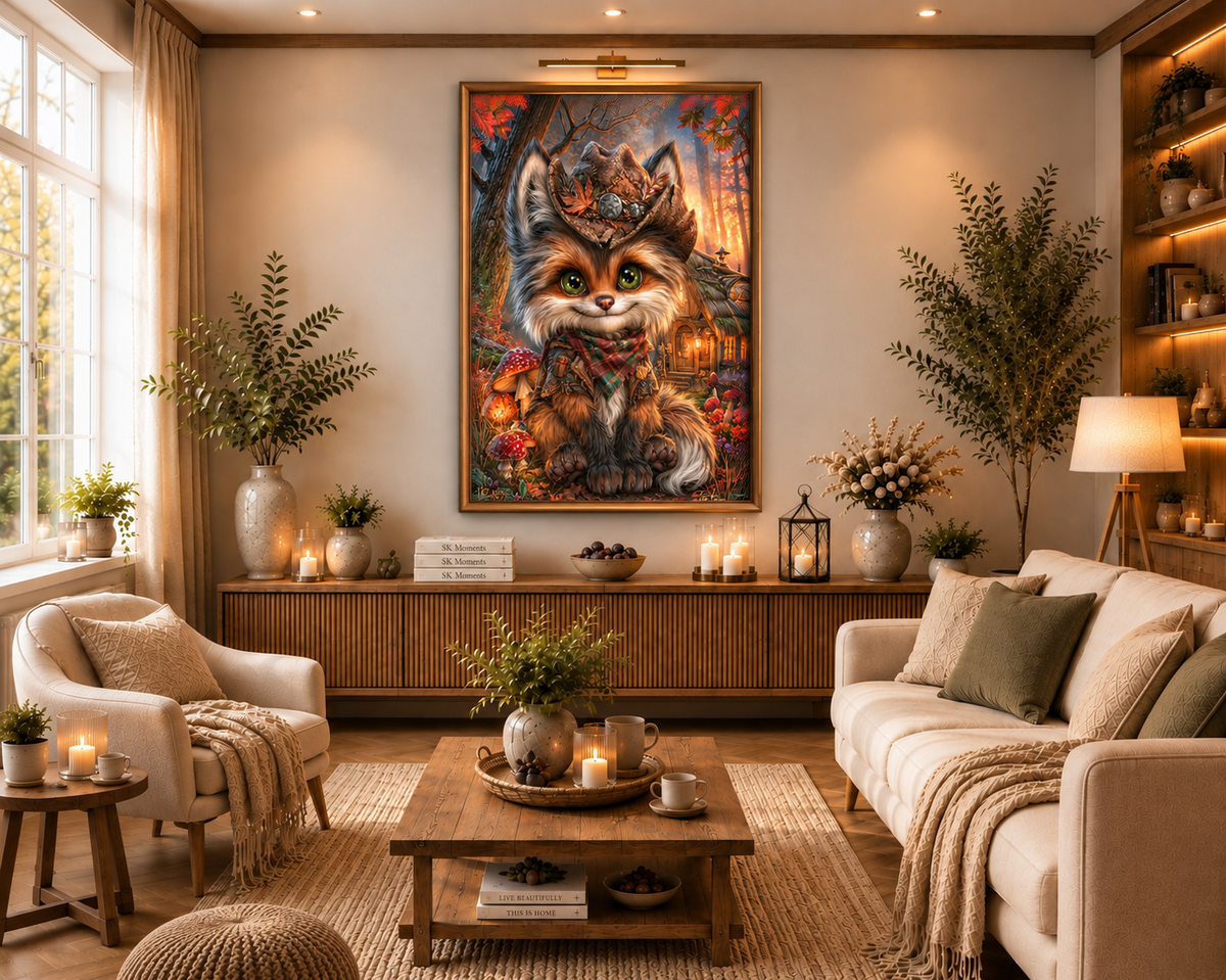 Finn im Zauberwald - Diamond Painting Kit | 60*80 cm | 100 DMC-Farben | Artwork by Anny_Ai
