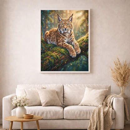 Der Wächter des magischen Waldes - Diamond Painting Kit - AI Artwork by SK Moments 70x70cm (eckige Steine)