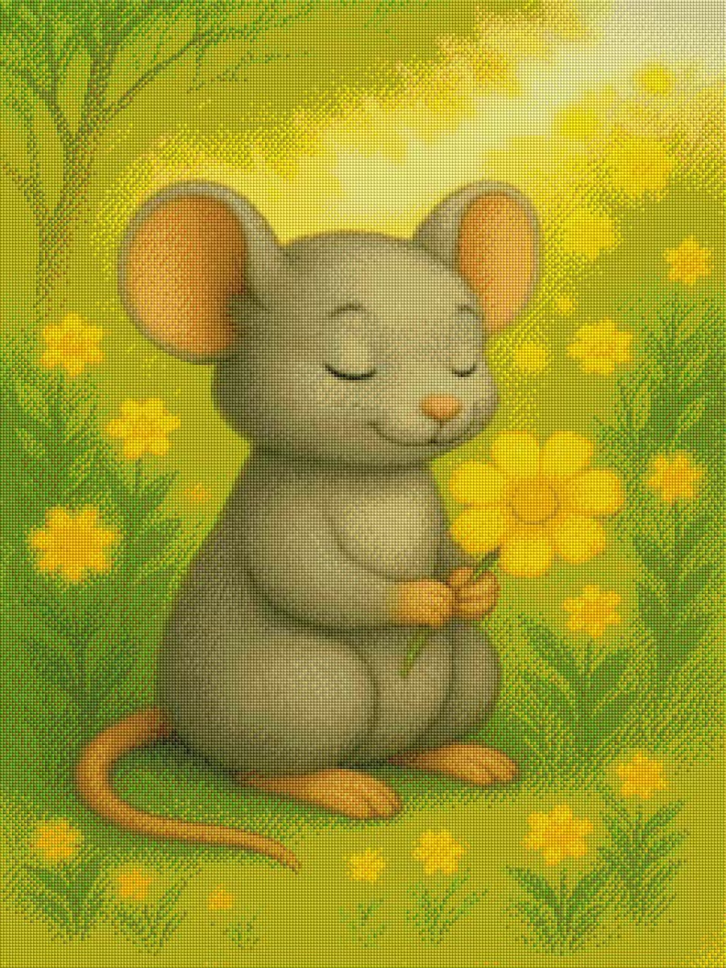 Milas Jahreszeitenzauber Frühlingsbild (60x80 cm, eckige Harzsteine)