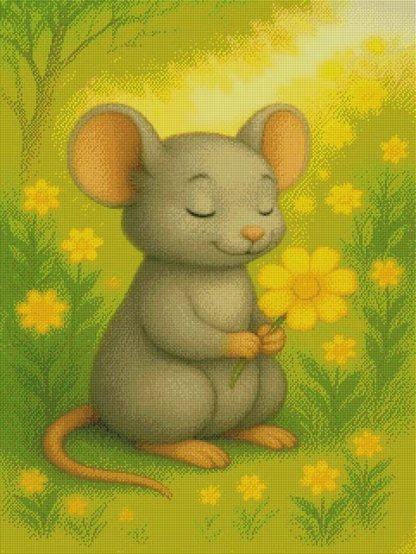 Milas Jahreszeitenzauber Frühlingsbild (60x80 cm, eckige Harzsteine)