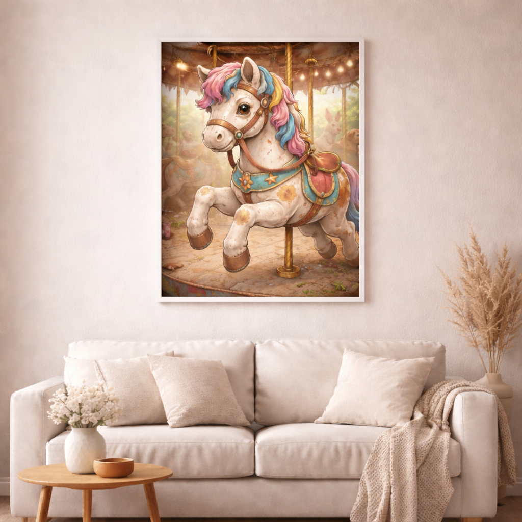 Lost Place Jahrmarkt - Diamond Painting Kit - AI Artwork by Planetenparty 50x50cm (eckige Steine)