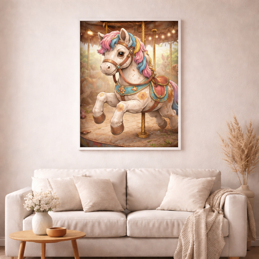 Lost Place Jahrmarkt - Diamond Painting Kit - AI Artwork by Planetenparty 50x50cm (eckige Steine)