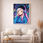 Mitternachtsbeats - Diamond Painting Kit - AI Artwork by SK Moments 70x70cm (eckige Steine)