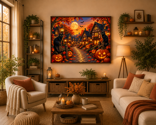 Magische Herbstnacht  - Diamond Painting Kit | 80*60 cm | 100 DMC-Farben | Artwork by SK Moments