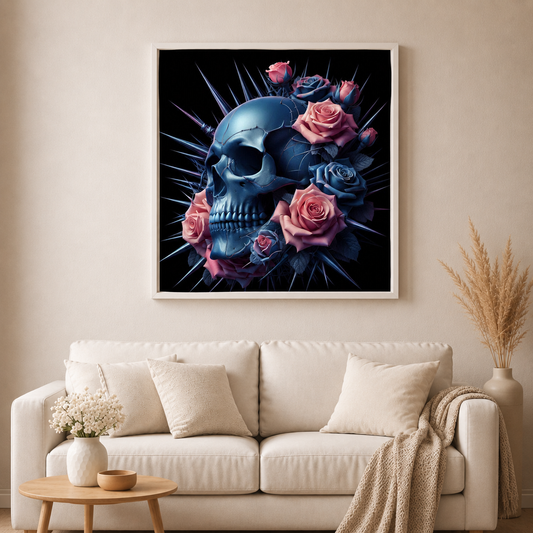 Dunkle Rosenseele - Diamond Painting Kit - AI Artwork by Silvia-ki 60x60cm (eckige Steine)