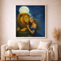 Mondlichtwächterin - Diamond Painting Kit - AI Artwork by SK Moments 60x80cm (eckige Steine)