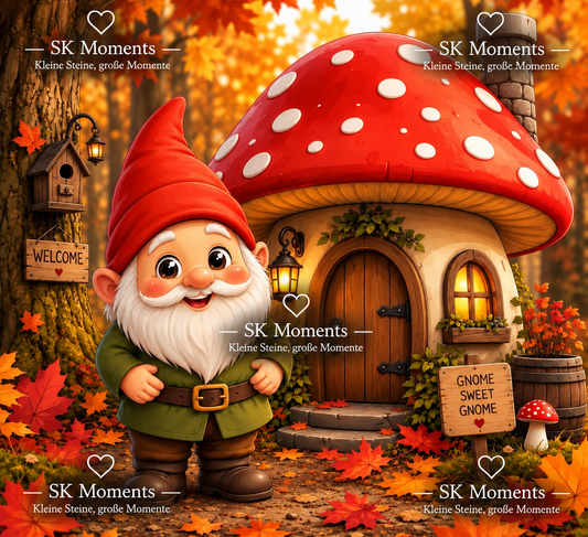 Zauberhaftes Pilzhaus – Diamond Painting 60 × 60 cm