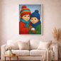 Winterzauber-Geschwister - Diamond Painting Kit- AI Artwork by SK Moments 50x75cm (eckige Steine)