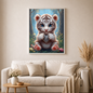 Tiger Liebe - Diamond Painting Kit - KI Artwork by Tina Diamonds 60x80cm cm (eckige Steine)