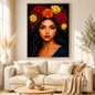 Das Mädchen aus den Sternenblüten - Diamond Painting Kit - AI Artwork by SK Moments 60x90cm (eckige Steine)