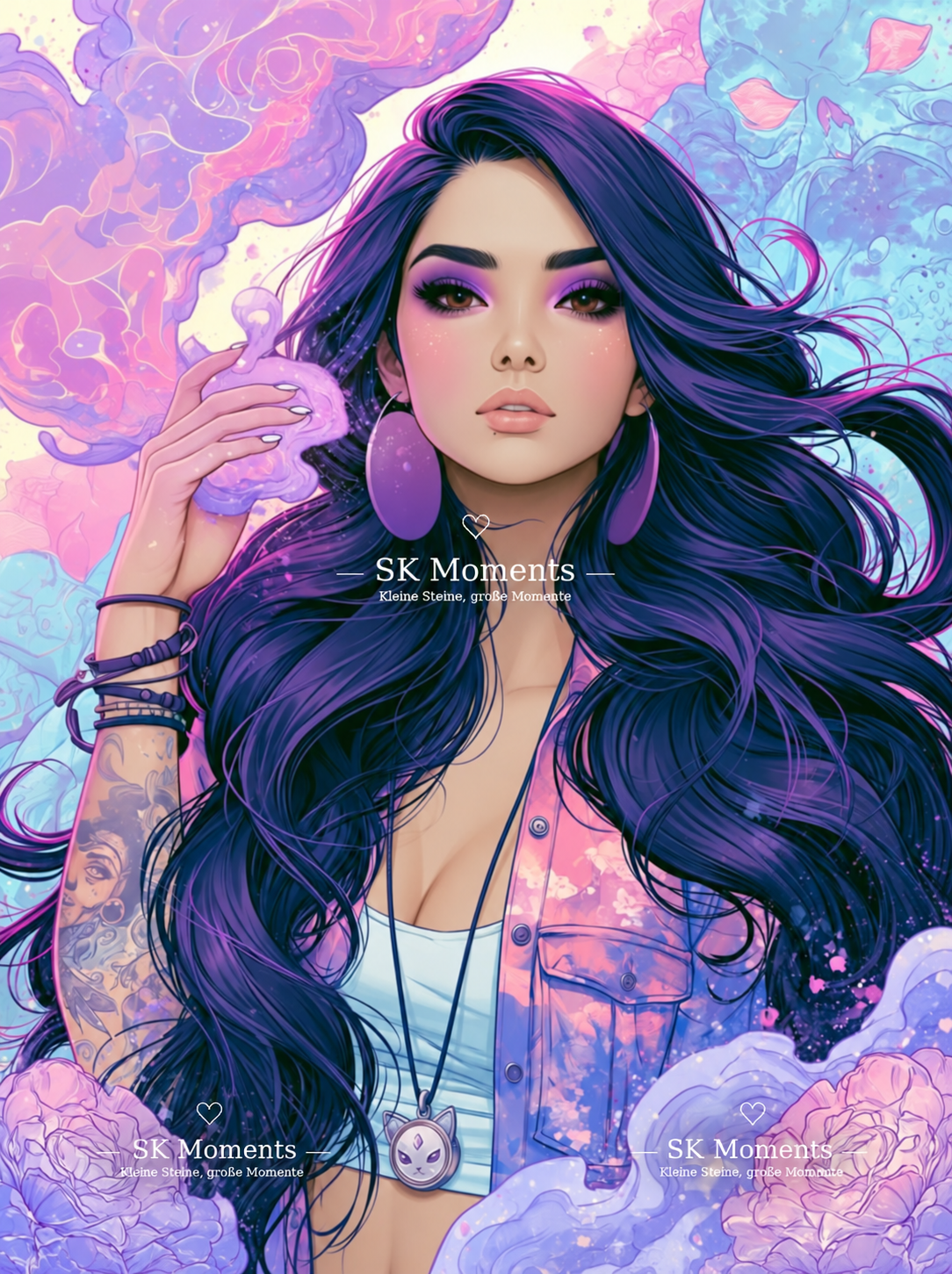 Amethystträume – Diamond Painting 60 × 80 cm