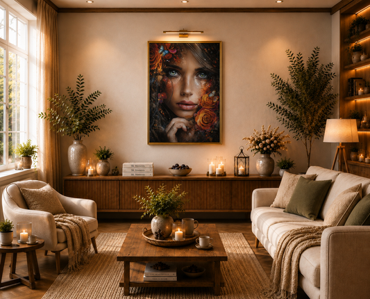 Herbstrosen - Diamond Painting Kit | 50*65 cm | 130 DMC-Farben | Artwork by Anny_Ai