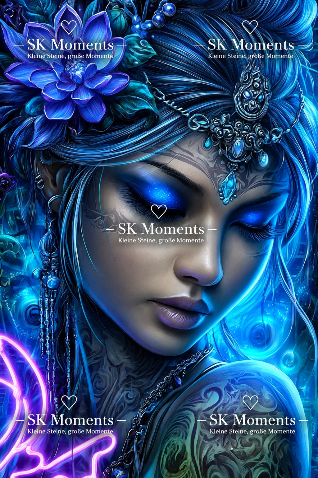 Saphirseele – Diamond Painting mit SK Moments Wasserzeichen