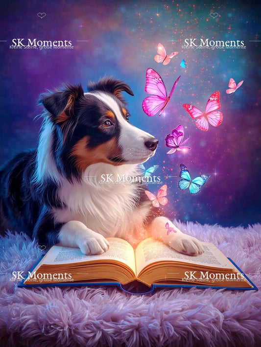 Schmetterlingstanz – Diamond Painting 60 × 80 cm mit klarem SK Moments Wasserzeichen